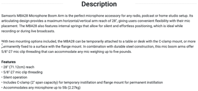 Full Podcasting mic and boom setup, View more