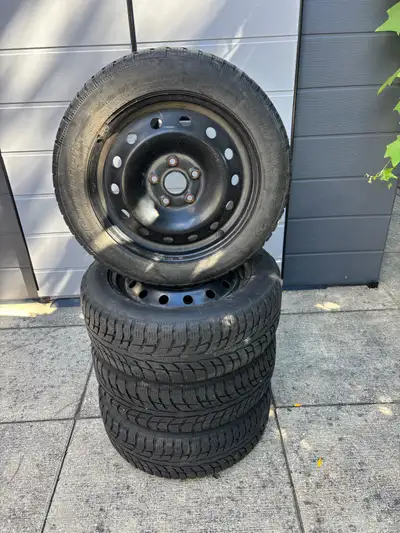 Selling a set of Bf Goodrich Winter T/A kSI Winter Tires on Rims Was previously on a VW Jetta but wi...