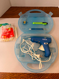 Dual Temp Glue Gun Kit, Measuring Tape, Exacto Knife and Case