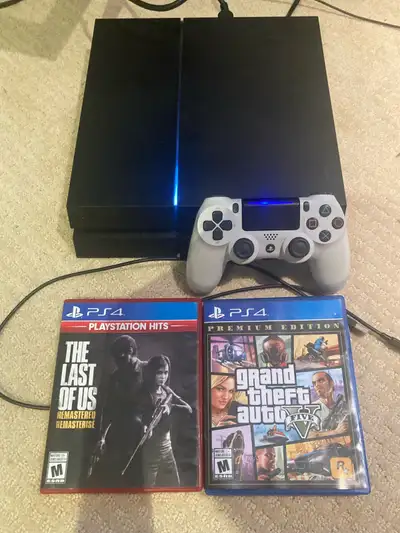 PS4 500gb with controller and Games , View more