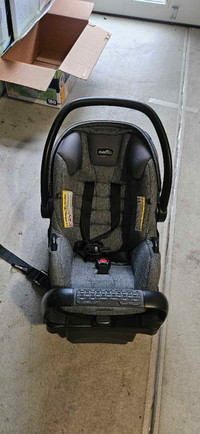 New baby car seat with cover & bug net, used less than 5 times 