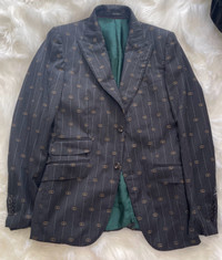 Gucci Heritage Interlocking G stripe wool suit