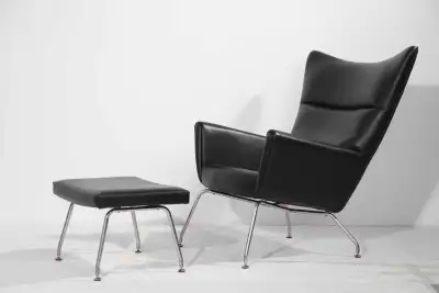 Luxury Wing Chair & Ottoman | Designer Lounge Chair | New, View more