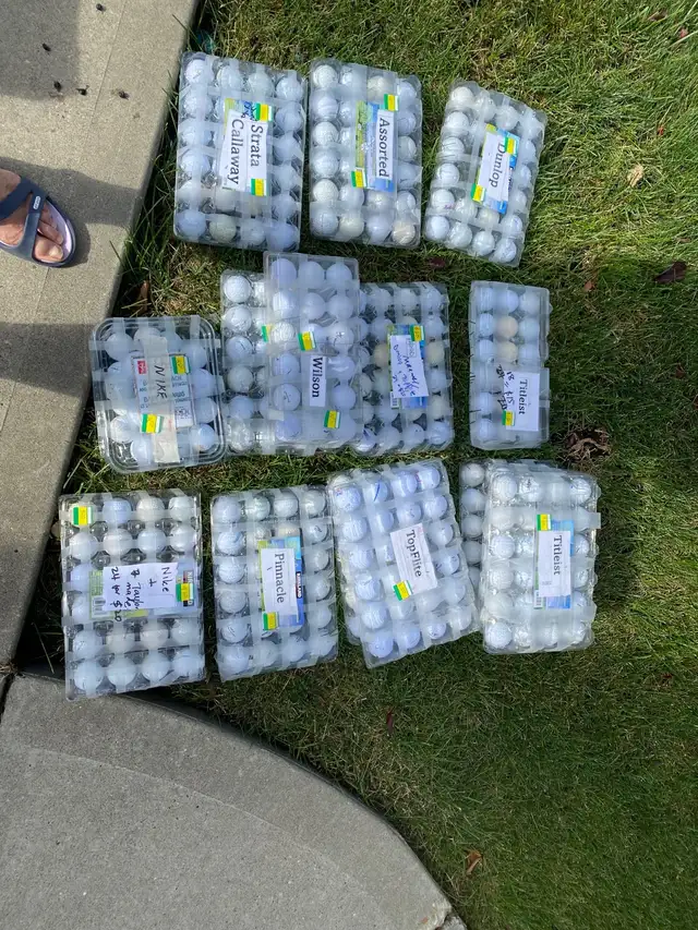 Assorted Golf balls -  Topflite, Pinnacle, Titleist, Nike,541618094138337283