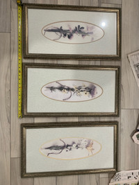 Three wall framed prints 