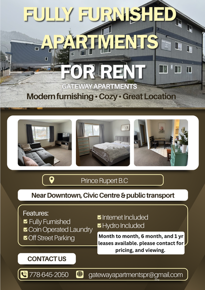 Month to month, 6 month, and 1 year Leases available.