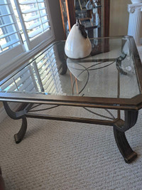 Quality wrought iron coffee table. Price is negotiable. 