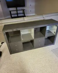 Ikea display cabinet with glass shelving