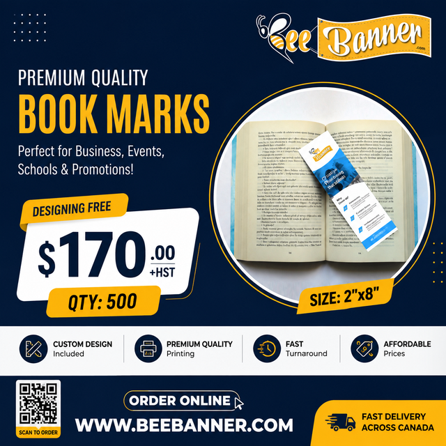 Custom Bookmarks Printing | 500 Full-Color Bookmarks $170 | Free