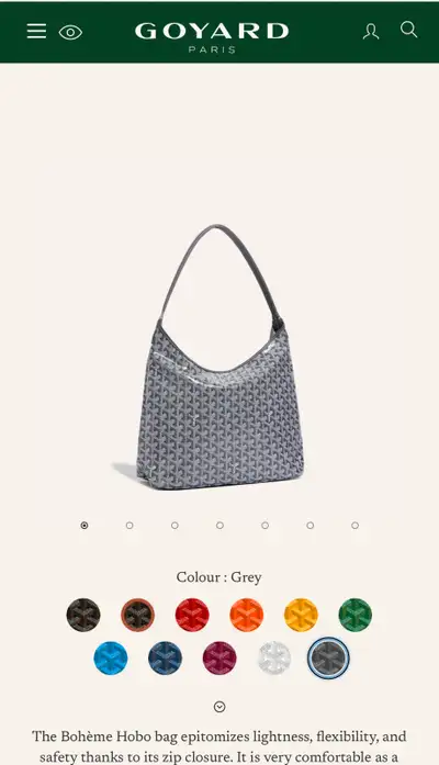 Goyard Boheme Bag - please see photos. Handles still wrapped. Brand new.
