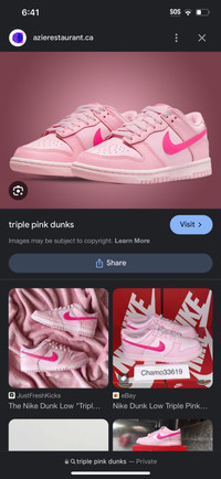 looking for triple pink dunks size 8.5 womens