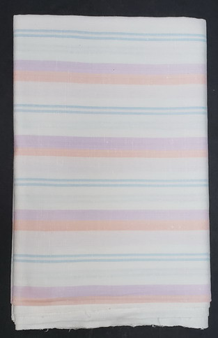 New 100% cotton twin sheet w blue, coral & mauve stripes in Bedding in City of Toronto