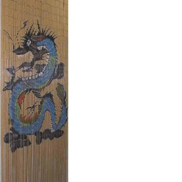 == Bamboo Door Curtain - Bamboo Curtain Divider - Dragon632517621328651224