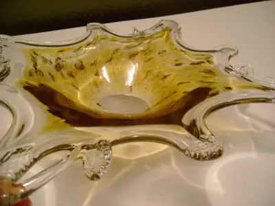 Art glass modern bowl-dish., View more
