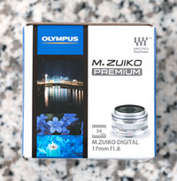 OLYMPUS M.ZUIKO 17mm F1.8 Lens (Like New Condition)