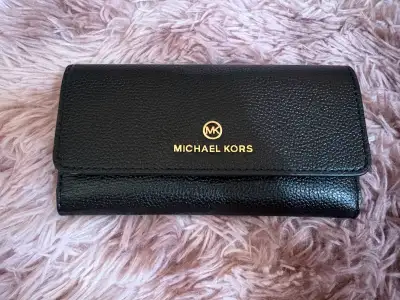 Michael Kors jet set pebble leather trifold Wallet, View more