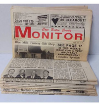 Vintage Cape Breton County Monitor Newspapers