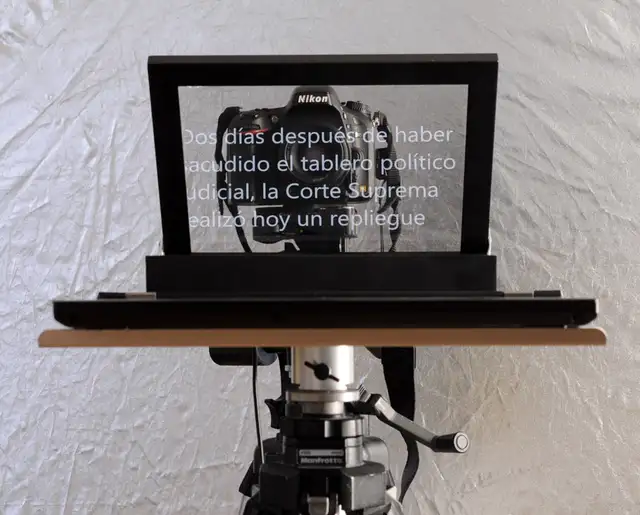 Teleprompter Glass and Frame for Video Production