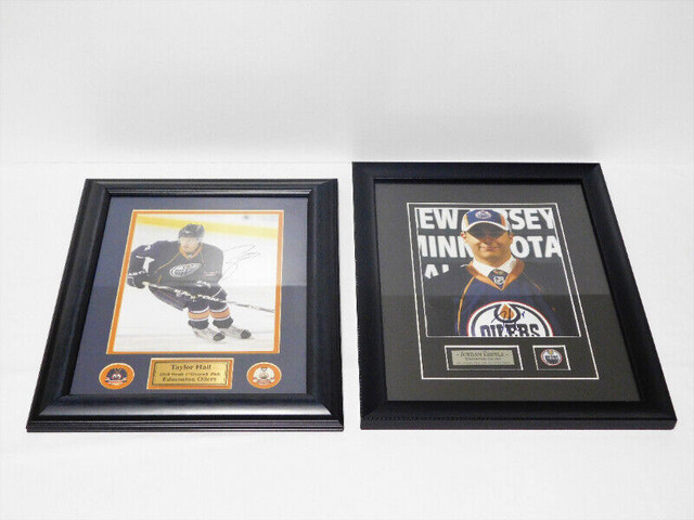 Taylor Hall & Jordan Eberle Signed NHL Collector Frames in Arts & Collectibles in Oshawa / Durham Region
