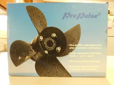 Brand New Propulse prop for 85 up to 140hp outboards.$80.OBO, Call Darrell 905-853-5497