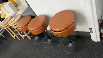 360° Swivel Bar Stool, Height Adjustable Barstool with Storage,, View more
