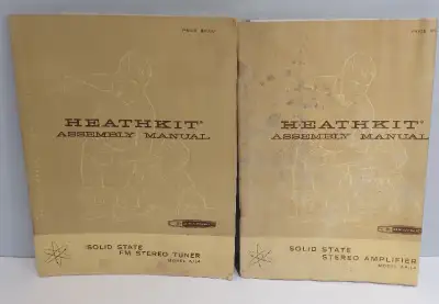 Vintage 1960s Heathkit stereo assembly manuals, View more