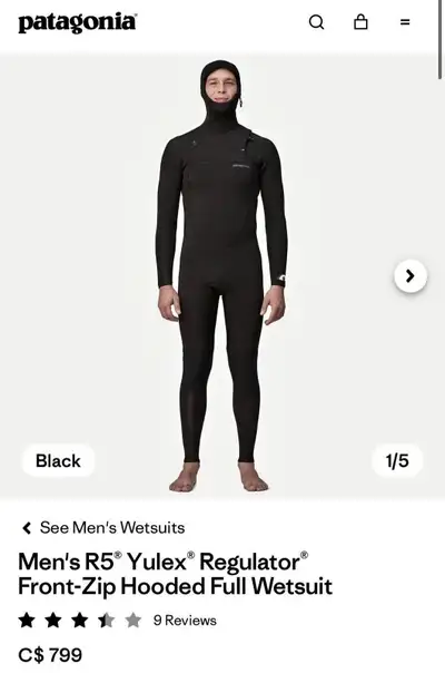 Patagonia R5 Yulex Regulator Hooded Full Wetsuit - BRAND NEW, View more