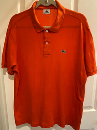 Orange Lacoste Polo Shirt