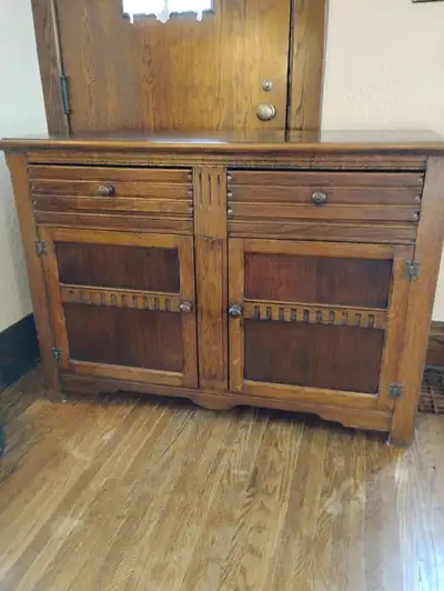 Vintage sideboard cabinet solid good shape, View more