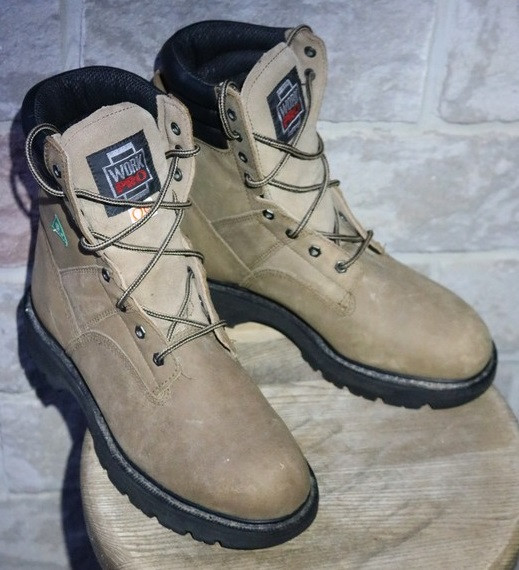 Safety boots Work Pro men’s 8” long size US 10 3E (wide) WP8019 in Men's Shoes in Markham / York Region