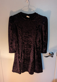 Purple Velvet Style Dress - Girls Youth Size 14