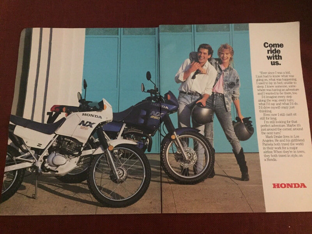 1988 Honda NX Crossover Dual Sport Double Page Original Ad in Arts & Collectibles in North Bay