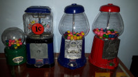 3 Continental Gumball Machines + 1 Junior Bubble Gum Bank