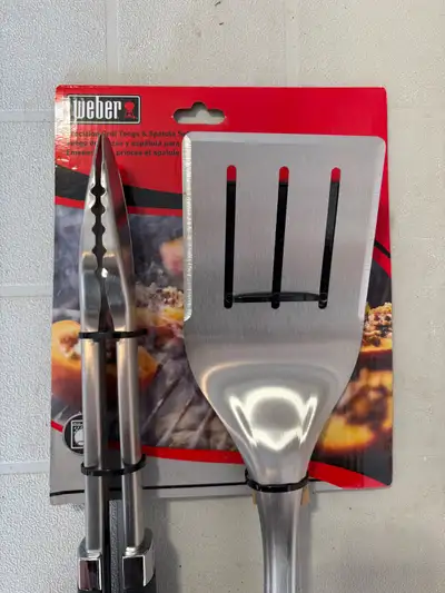 I'm selling a new Weber Precision Grill Tongs & Spatula Set, designed for precision control and bett...