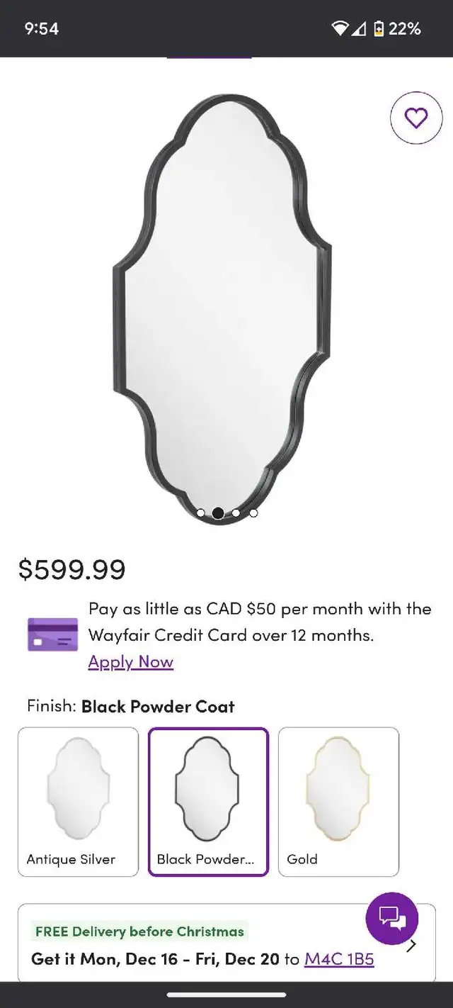 Iron framed mirror63804702923265120
