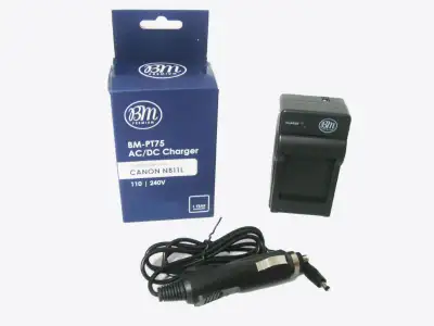 450-372-9464 Chargeur de batterie Canon NB11L, 110 / 240 volt avec une prise pour allume-cigarette 1...