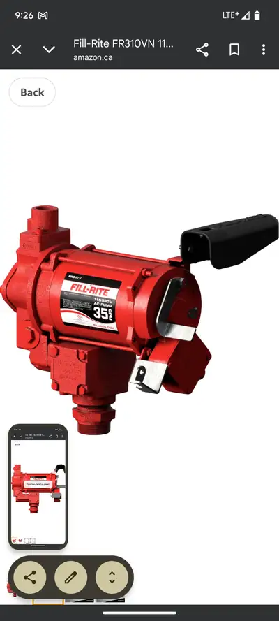 35 gallon a minute pump that I bought for $2,400 bucks the handle on it is worth $600 and the hoses...
