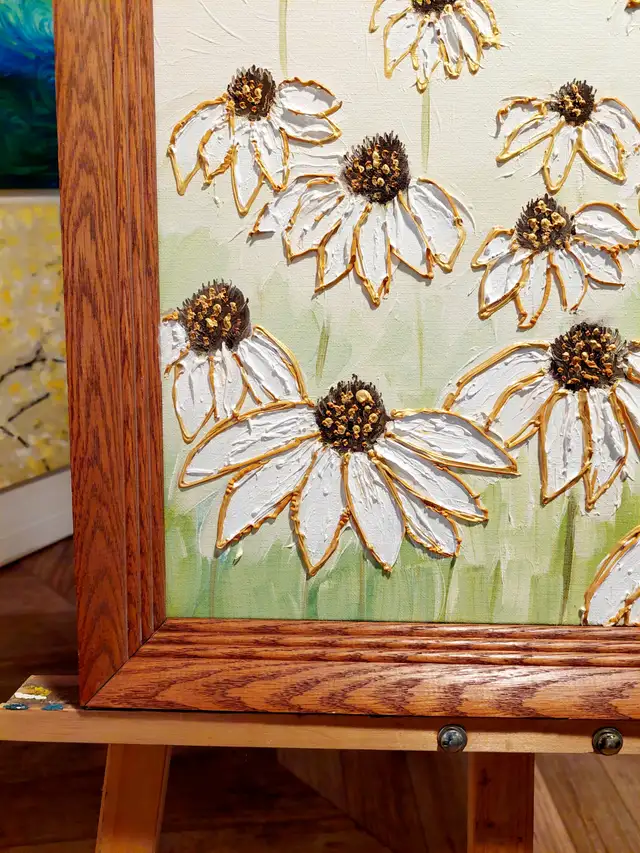Original Painting, Echinacea, framed in Arts & Collectibles in Hamilton - Image 7