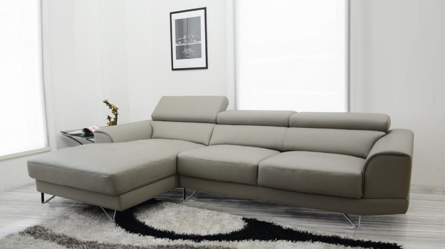 Genuine Top Grain leather sectional sofa and chaise in Couches & Futons in Vancouver - Image 2