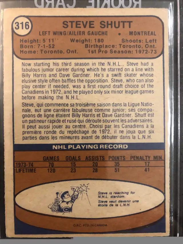 Steve Shutt Rookie Card in Arts & Collectibles in Markham / York Region - Image 6