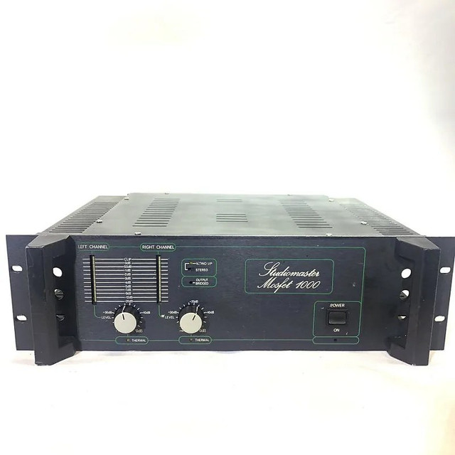 Studio master MOSFET 1000 Two-Channel Power Amp 1000W _ USED dans Autre  à Ville de Montréal - Image 4