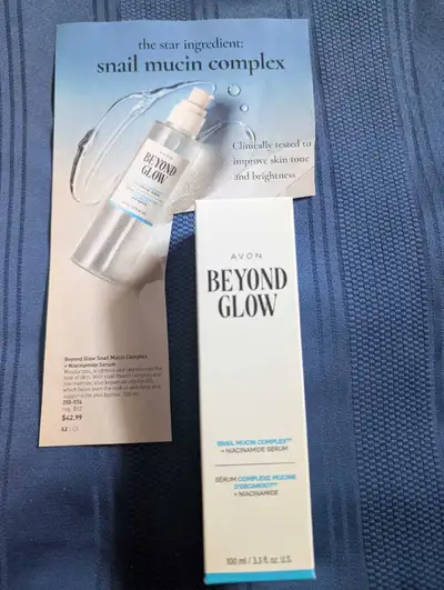 AVON BEYOND GLOW SNAIL MUCIN COMPLEX NIACINAMIDE SERUM , View more