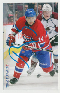 TOMAS PLEKANEC MONTREAL CANADIENS SIGNED RISE TOGETHER OVERSIZE