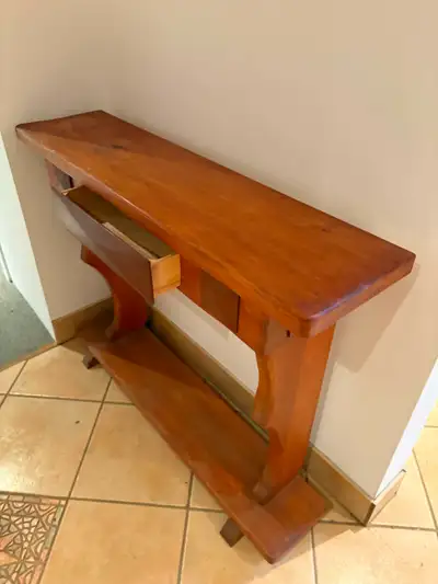 MEUBLE ETAGÈRE EN BOIS MASSIF FAITE PAR EBENISTE, AVEC TIROIR ,, View more