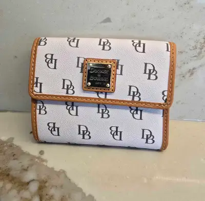 New White Monogram Dooney Bourke Wallet , View more