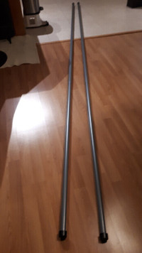 1 Curtain  brown aluminum  rod,   200cm to 350 cm adjustable.