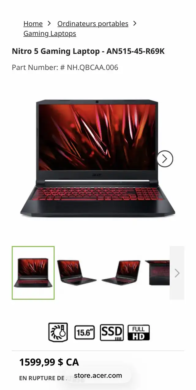 Acer Nitro 5 Gaming Laptop – RTX 3060, Ryzen 7, 16GB RAM in Laptops in St. Albert - Image 4