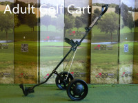 Adult/Kid Fold 2 Wheel Push Pull Steel Golf Cart