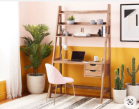 $100 Structube Desk with shelves (DINA acacia wood)