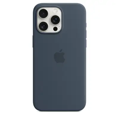 APPLE iPhone 15 Pro Max Silicone Case, Storm Blue, Reg. $69., View more
